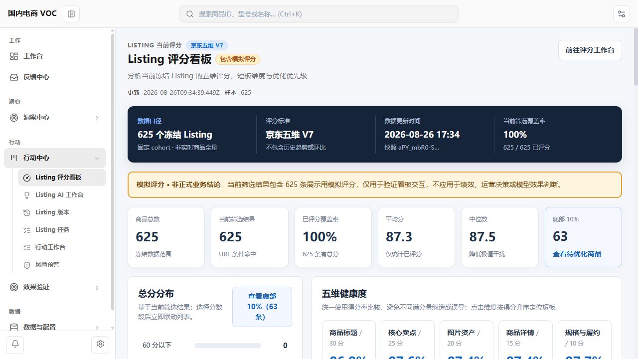 SaaS-VOC Listing 优化演示预览
